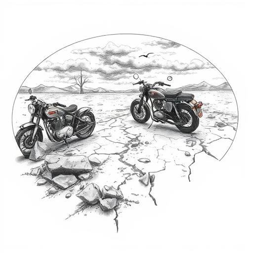 Mystic Motorcycle Desert: Freedom, Resilience, & Unity